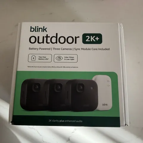 SEALED BLINK OUTDOOR 2K+ WIRELESS SECURITY CAMERA 3 CAMERA SYSTEM