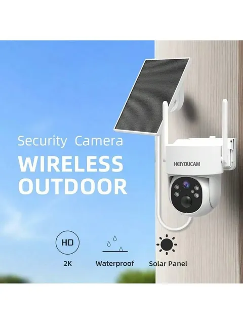 HEIYOUCAM Solar Wi‑Fi PTZ Outdoor Security Camera 1080p