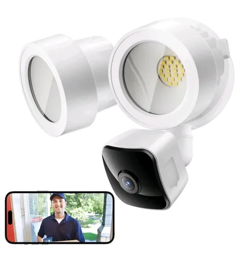 Floodlight Security Camera Wired, 3K UHD, Night Vision Motion-Activated w Audio
