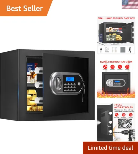 1.3 Cuft Small Fire Proof Safe for Home Documents, Anti-theft Safes for Home ...
