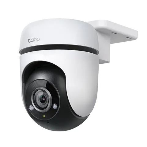 Tapo 1080P Outdoor Wired Pan/Tilt Security Wi-Fi Camera, 360° View, White