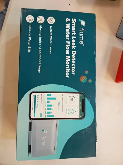 Flume 1st Generation Smart Water Monitoring System Kit Bridge & Water Sensor