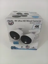 2X Night Owl 4K Ultra HD Wired BNC Security Cameras With Spotlights For Dvrs LNW