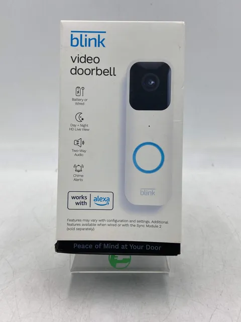 Blink Video Doorbell White Home Surveillance Camera BDM00200UW