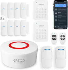 Wireless Home Alarm System 15-Piece Kit, Wifi Alarm System for Home Security wit
