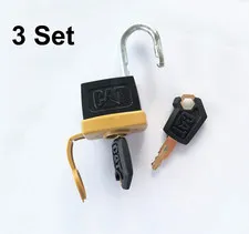 3Set Padlock Pad Lock & Key for Caterpillar CAT 5P8500 5P8501 246-2641 8398 8H53