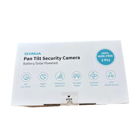 SEHMUA 2K Solar Security Cameras Wireless Outdoor, Low-Light Color Night Vision,