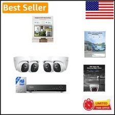 Smart 5MP Home Monitoring: 8-Channel PoE System with 24/7 Recording Capability