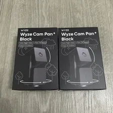 Wyze Cam Pan V3 - 1080p - Indoor/Outdoor Wired - Bundle Of 2 NEW Black Cameras