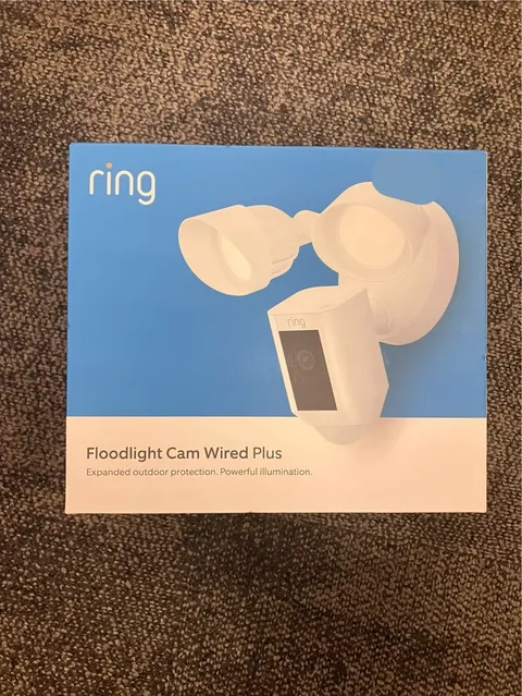 NEW Ring Floodlight Cam Wired Plus - Outdoor Security Camera & Floodlights