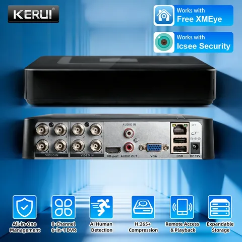 H.265+ Security DVR 8CH Channel 1080p Recorder for CCTV Surveillance Camera