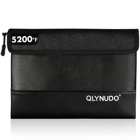 Fireproof Document Bag Money Pouch Small Safe Bag for Cash Passports 11x7.7
