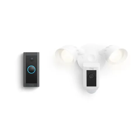 Video Doorbell Wired with  Floodlight Cam Wired Plus