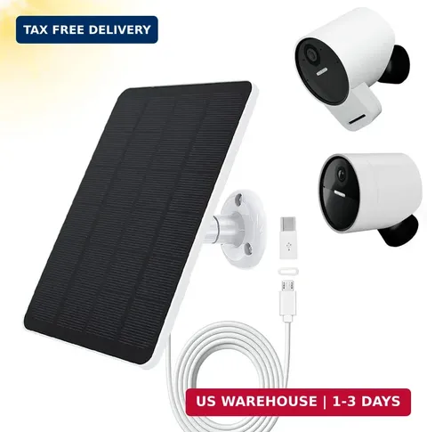 Solar Panel Compatible with SimpliSafe Outdoor Camera Series 2 Wireless | 4W 5V