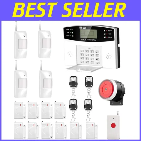 DIY Home Security Alarm Kit - Wireless GSM with Remote & Emergency Alerts-