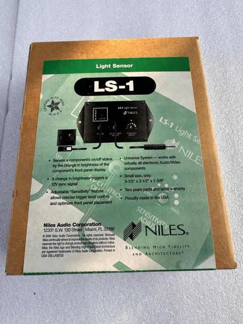 Niles Automated Switching Systems LS-1 Light Sensor - New In Box 