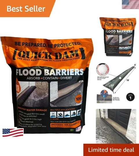 Water Activated Flood Barrier 10 feet, 1-Pack