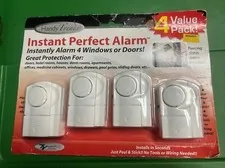 Handy Trends Instant Alarm 4 Pack Doors Windows Child Safety Fast Install Loud 