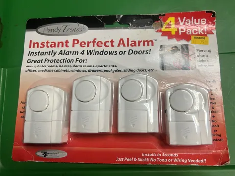 Handy Trends Instant Alarm 4 Pack Doors Windows Child Safety Fast Install Loud 