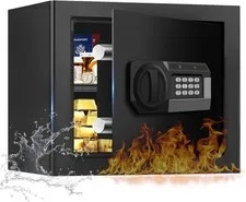 1.3 Cuft Safe Box Fireproof Waterproof, Digital Security Safes for Home Use Fire