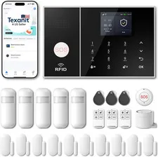 Wifi Home Alarm Security System,Wireless DIY Smart Home Burglar Security Alarm S