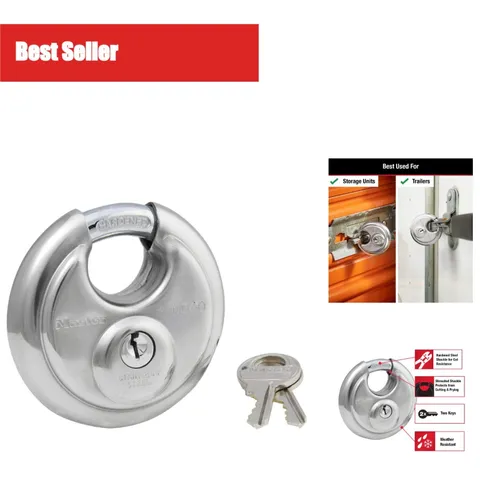 Master Lock Stainless Steel Discus Padlock 40DPF - Security Lock