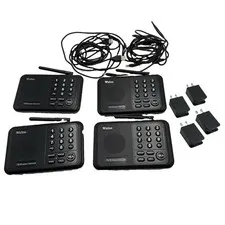 Wuloo WL-666 Wireless IntercomSystem 4 Units 1 Mile Range 10 Channel Barely Used