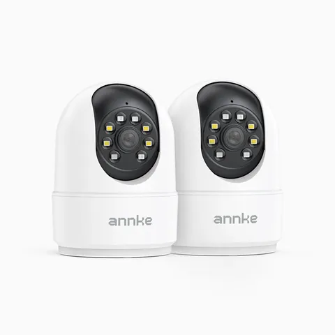 ANNKE 2PCS 2MP WiFi Security Camera Dual Light Night Vision Two-Way Audio
