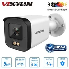 VIKYLIN 5MP HD POE IP Camera Security Surveillance Dual Light Color Night Vision