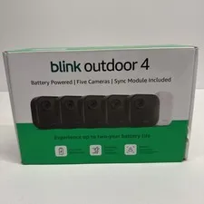 BRAND NEW BLINK Outdoor 4 (4th Gen) 5-Camera Security System w/ Sync Module Core