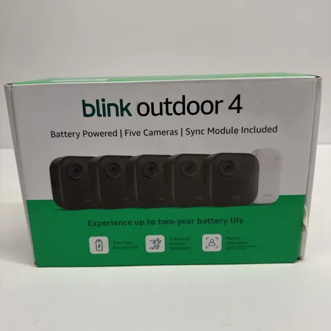 BRAND NEW BLINK Outdoor 4 (4th Gen) 5-Camera Security System w/ Sync Module Core