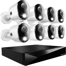Night Owl 2-Way Audio 12 Channel DVR Video Home Security Camera System with (8)