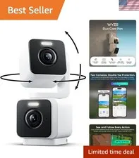 Duo Cam Pan Indoor/Outdoor  2K 360° Pan/Tilt Smart Home Security Camera with ...