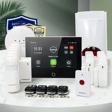 HOMSECUR Wireless WIFI 4G 2G LCD Home 7" Alarm System Touch Screen