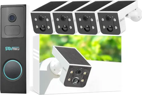 Vicohome 4CG6L Solar Security Camera Wireless Outdoor System and DB2A Video Door
