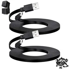 30 ft Cable for WYZE Cam Pan V3 Micro USB 90-Degree Flat