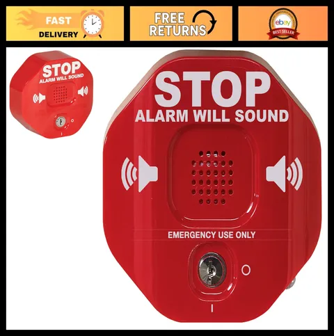 Multifunction Door Alarm - Exit Stopper for Emergency Doors, Prevent Unauthorize