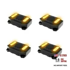 12-24V White Noise Backup Alarm and Light Warning – 97dB Reversing Black-4 PCS