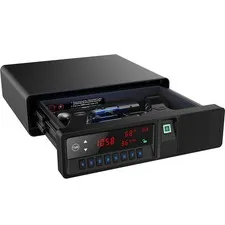 Slide-Away Pistol Handgun Quick Access Gun Drawer Safe with LCD Display of Te...