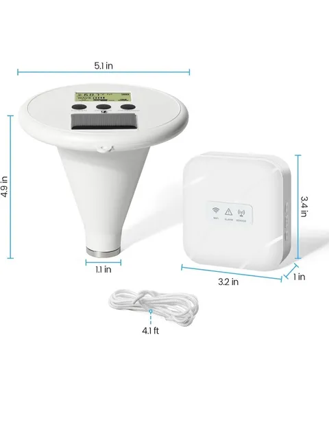 WiFi Pool Alarm, Solar Wave Pool Alarm with Optimal Sensitivity, App Control NOB
