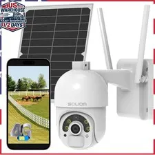 SOLIOM S800 4G LTE Cellular Security Camera Outdoor, Solar Powered