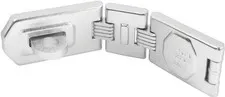 Zinc Plated Hardened Steel Hasp, 7-3/4 In. by 1-3/4 In. Double Hinge