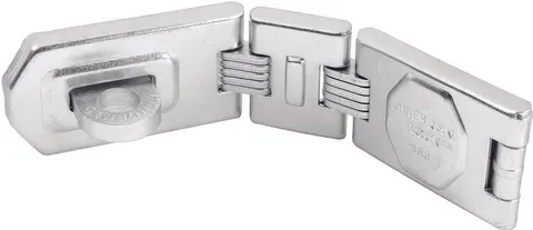 Zinc Plated Hardened Steel Hasp, 7-3/4 In. by 1-3/4 In. Double Hinge