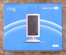 Ring Outdoor Cam Pro Retinal 4K Plug-in Camera 10x Zoom - White NEW SEALED