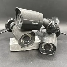 Zmodo ZP-IBH15-S Security Camera Outdoor Wired Bullet Black CCTV Untested all 3