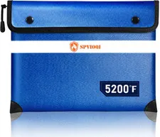 Upgraded Fireproof Document Bag - 5200F Heat Insulated, 14.2"X11" Fireproof Mone