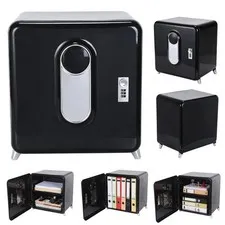 Combination Lockable Document Storage Box, Office Supplies File Organizer, Black