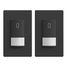 Single-Pole Occupancy Sensor, PIR Infrared Motion Activated Wall Switch, Matte B