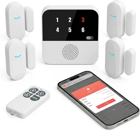 Wi-Fi Smart Door and Window Alarms for Dementia Wandering Seniors | 1 Receiver 4