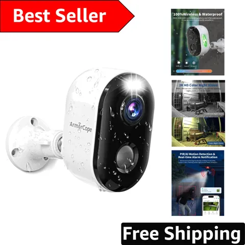 2K Color Night Vision Wireless Camera with AI Motion Detection & Cloud Storage